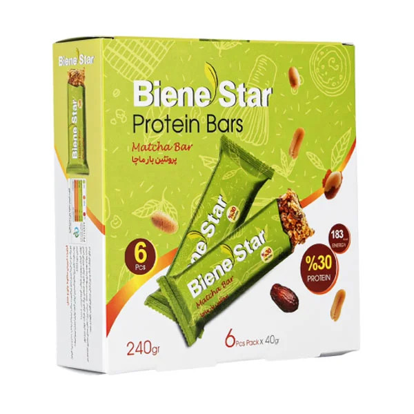 پروتعین بار ورزشی ماچا بین استار